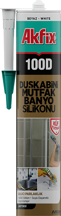 100D DUŞKABİNİ MUTFAK BANYO SİLİKONU — Akfix