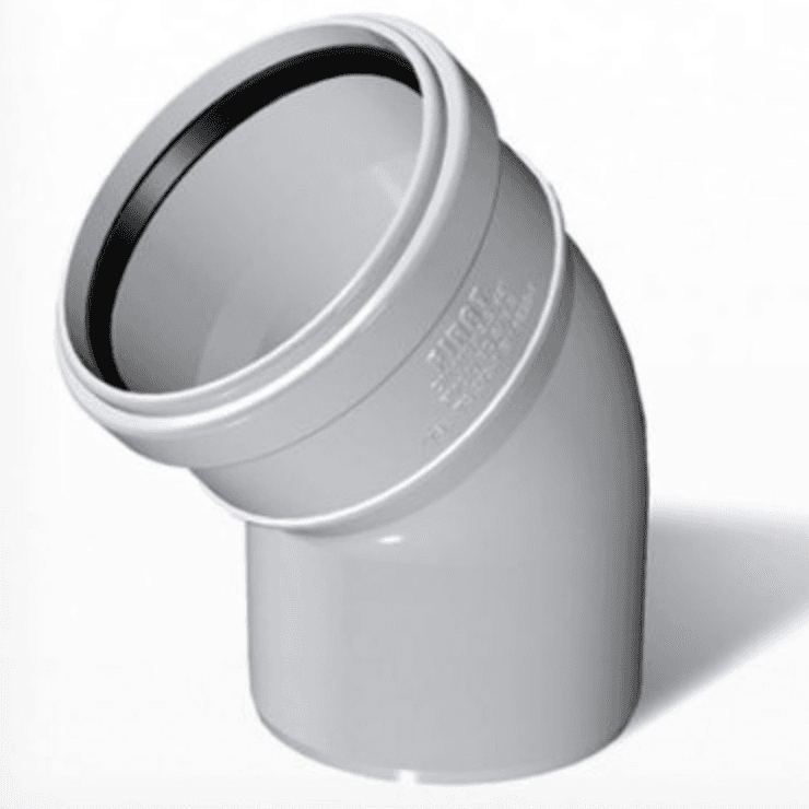 PVC AÇIK DİRSEK (45') — Fırat Boru