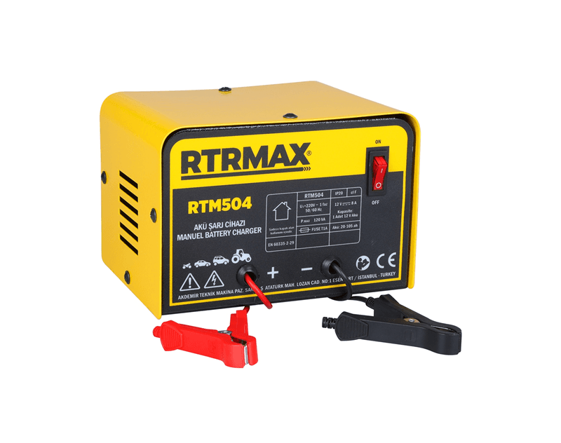 RTM504 - AKÜ ŞARJ CİHAZI 8A, 12V. 20-105 Ah — Rtrmax