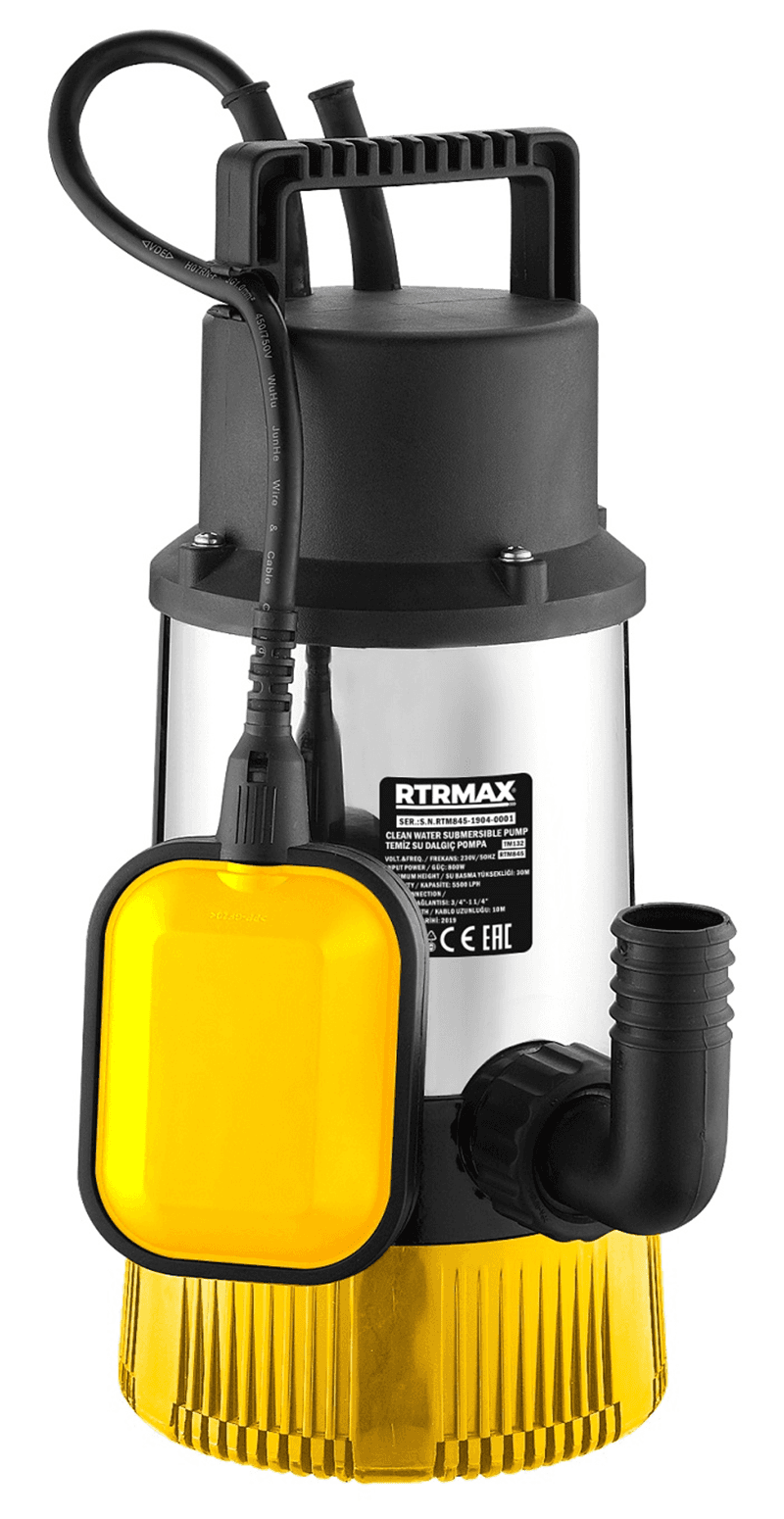 RTM845 - TEMİZ SU DALGIÇ POMPA PASLANMAZ 800W 30 Mt — Rtrmax